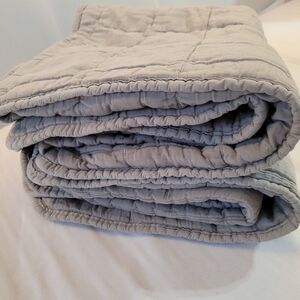 NWT Southern Living pair of quilted Grey standard textured pillow cases